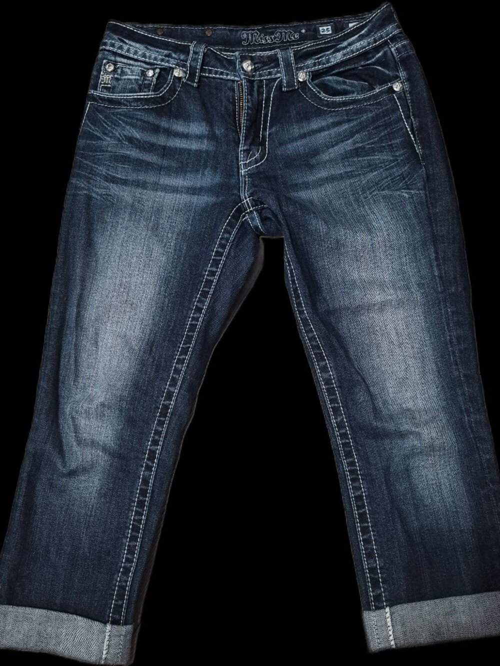 Miss Me Boyfriend Capris Size 25